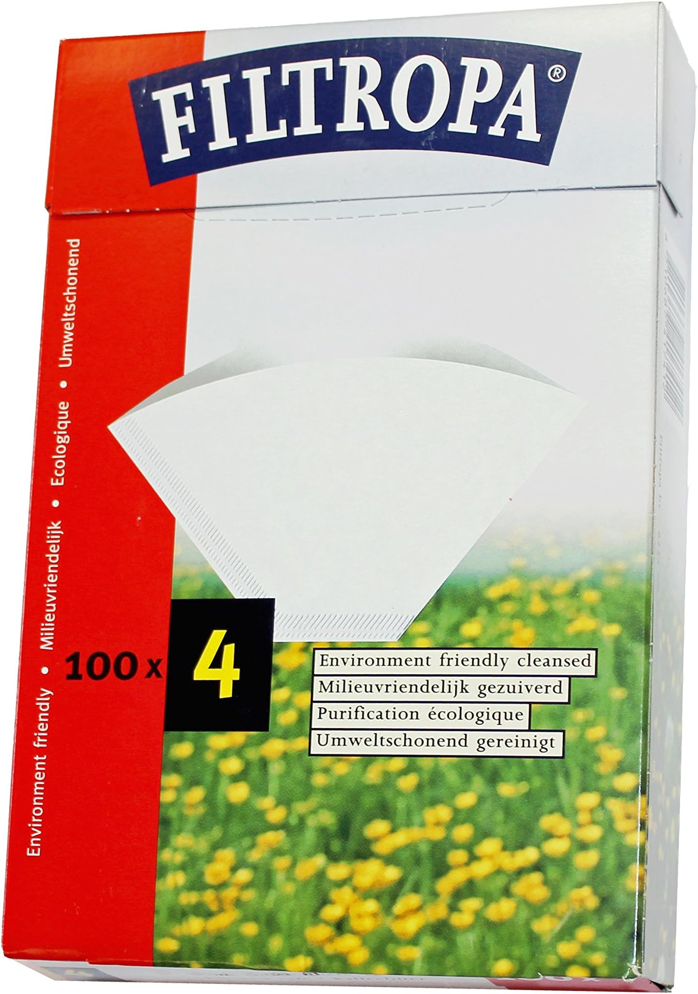 2 Boxes of Filtropa Size 4 Filter Papers, Pack of 100, White