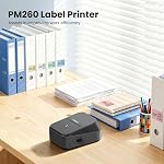 PM260 Label Maker Machine with Tape, 2 Inch Label Tape Maker Bluetooth Label Printer, Inkless Portable Label Maker with Smart AI APP for Home, Kitchen, School, Office Organization, Black