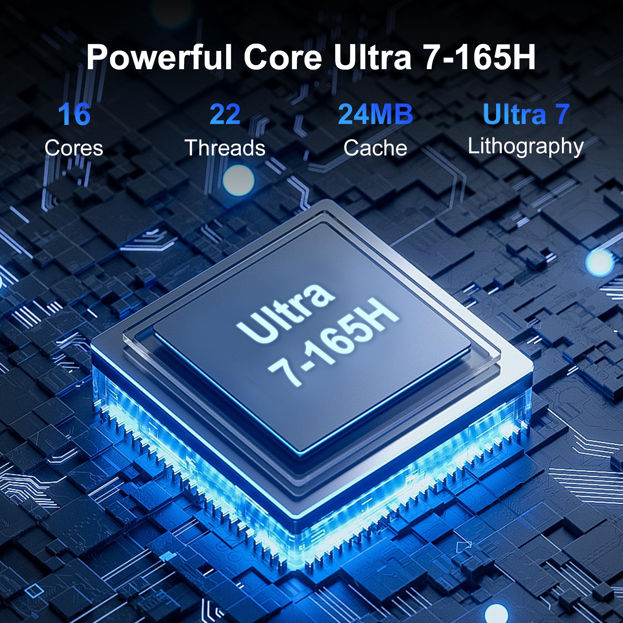 HYSTOU Mini PC Core Ultra 7-165H 16GB DDR5 256GB NVME SSD, Con RTX 5050 8G GDDR6,Doppia 2.5G LAN, 4K/8K Uscite Display, WiFi7 BT5.4,per gioco e lavoro Gaming PC win 11pro