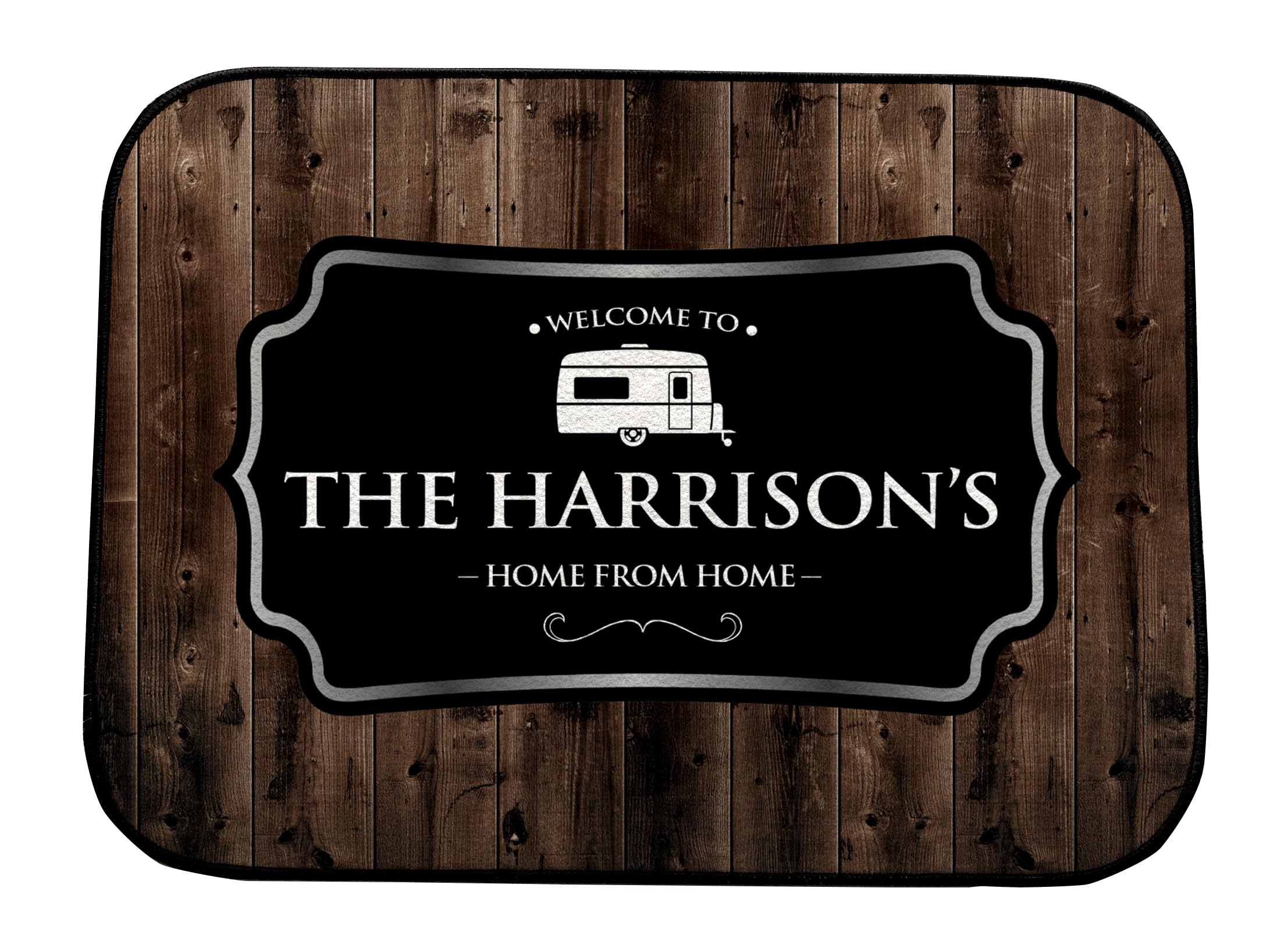 Personalised Caravan van Mat - Caravan accessories door Mat 44cm x 32cm