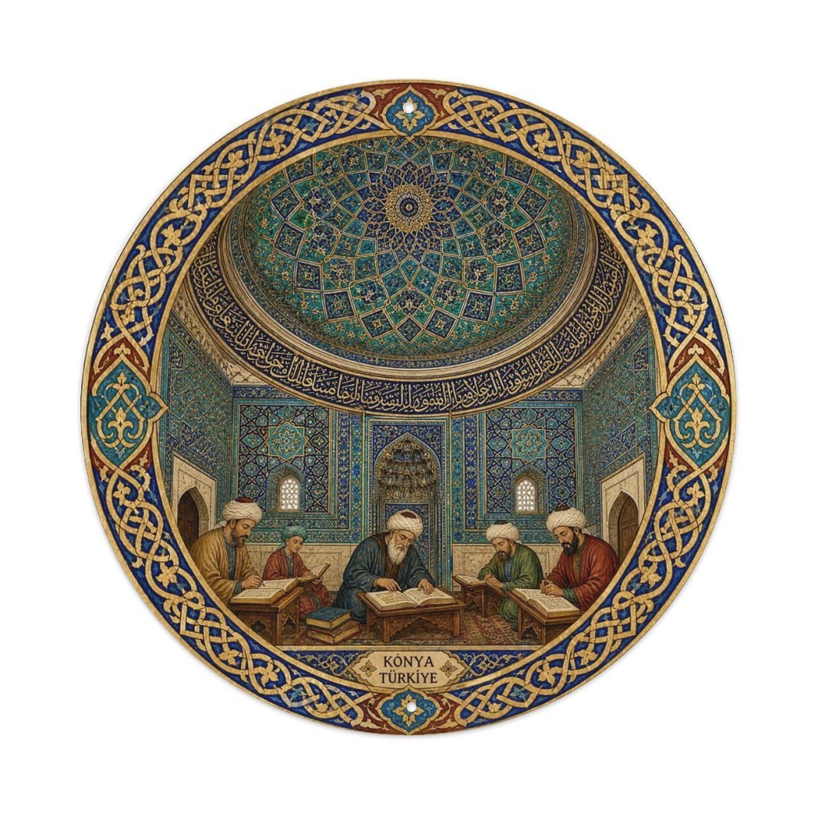 Konya Mevlana Turkey Manuscript Heritage Travel Metal Tin Sign