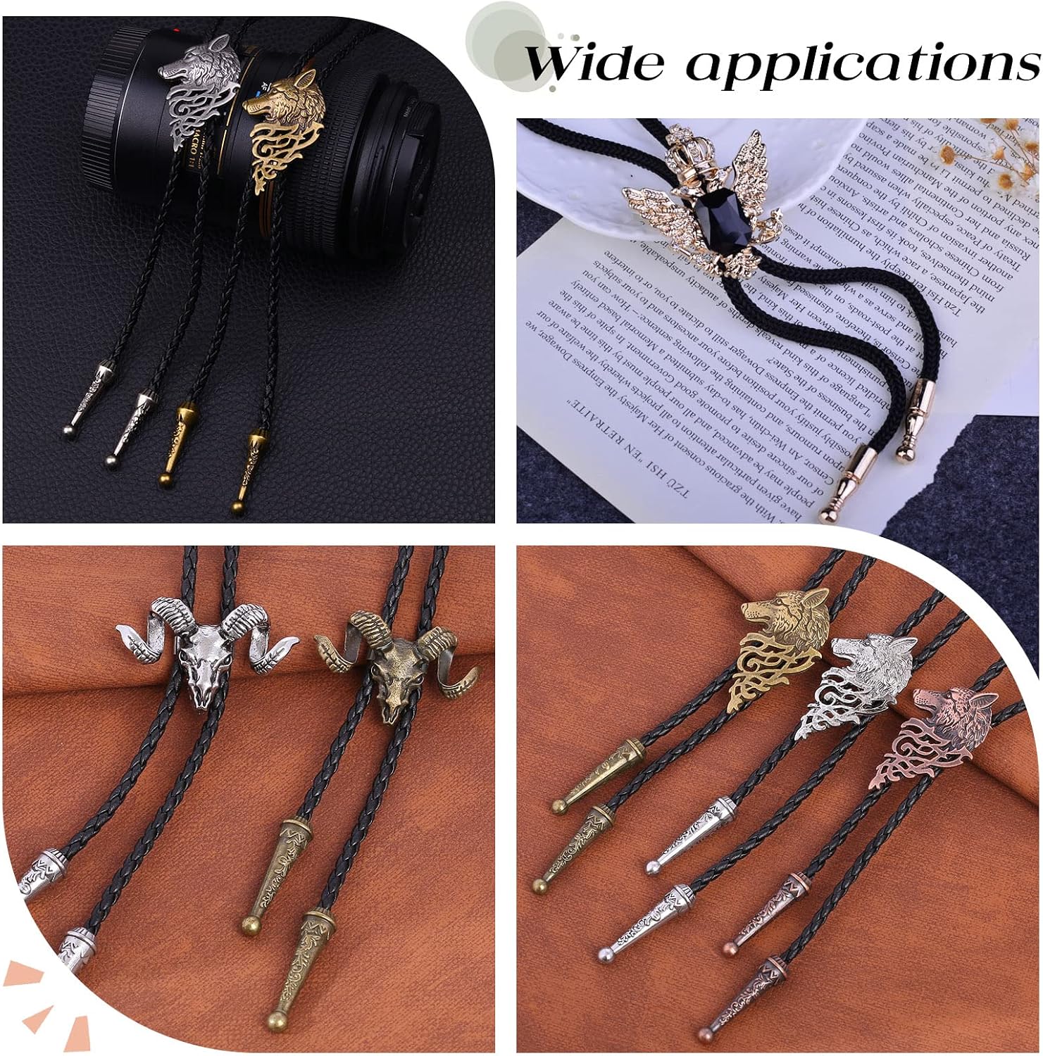 GORGECRAFT 4 Sets Iron Bolo Tie Findings Kit Sterling Silver Plated Parts Round Slide Textured Tips Replacement End Caps Buckle Cord End Slide Clasps Baseball Bat Embossment Carved for Bolo Tie Making image 5