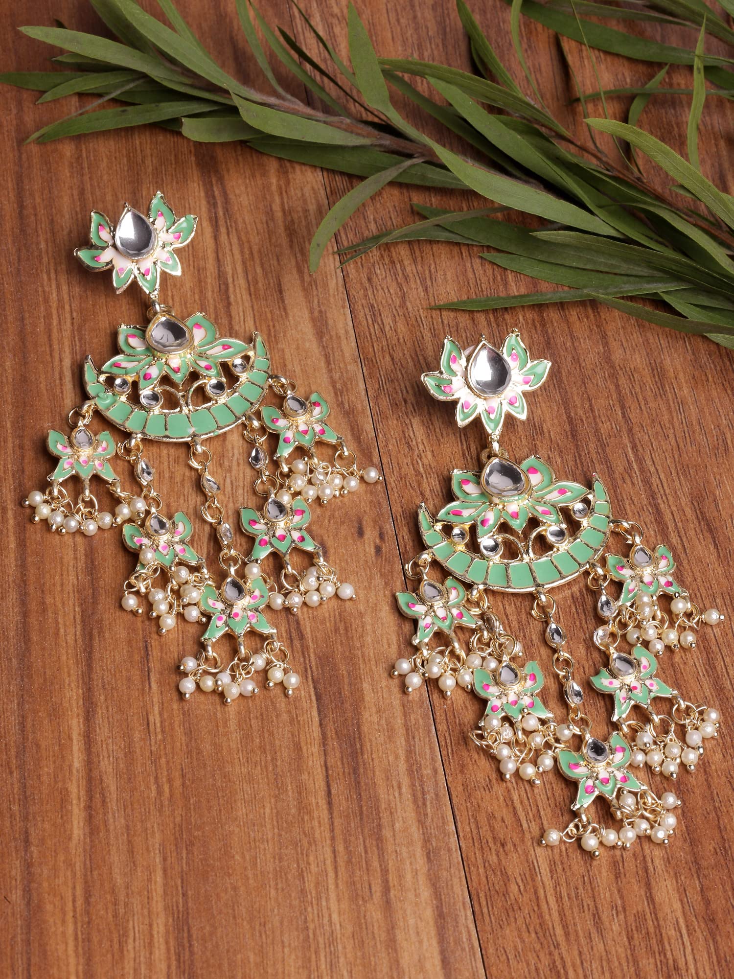 Stylish Traditional Kundan Earrings for Women
