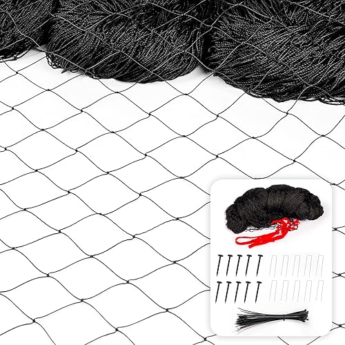 Miniatura 10 de Red de pájaros para gallinero  Red de aves de corral de 50 x 50 pies sobre pollo y corral de pollo, red de jardín de malla resistente de 2.4