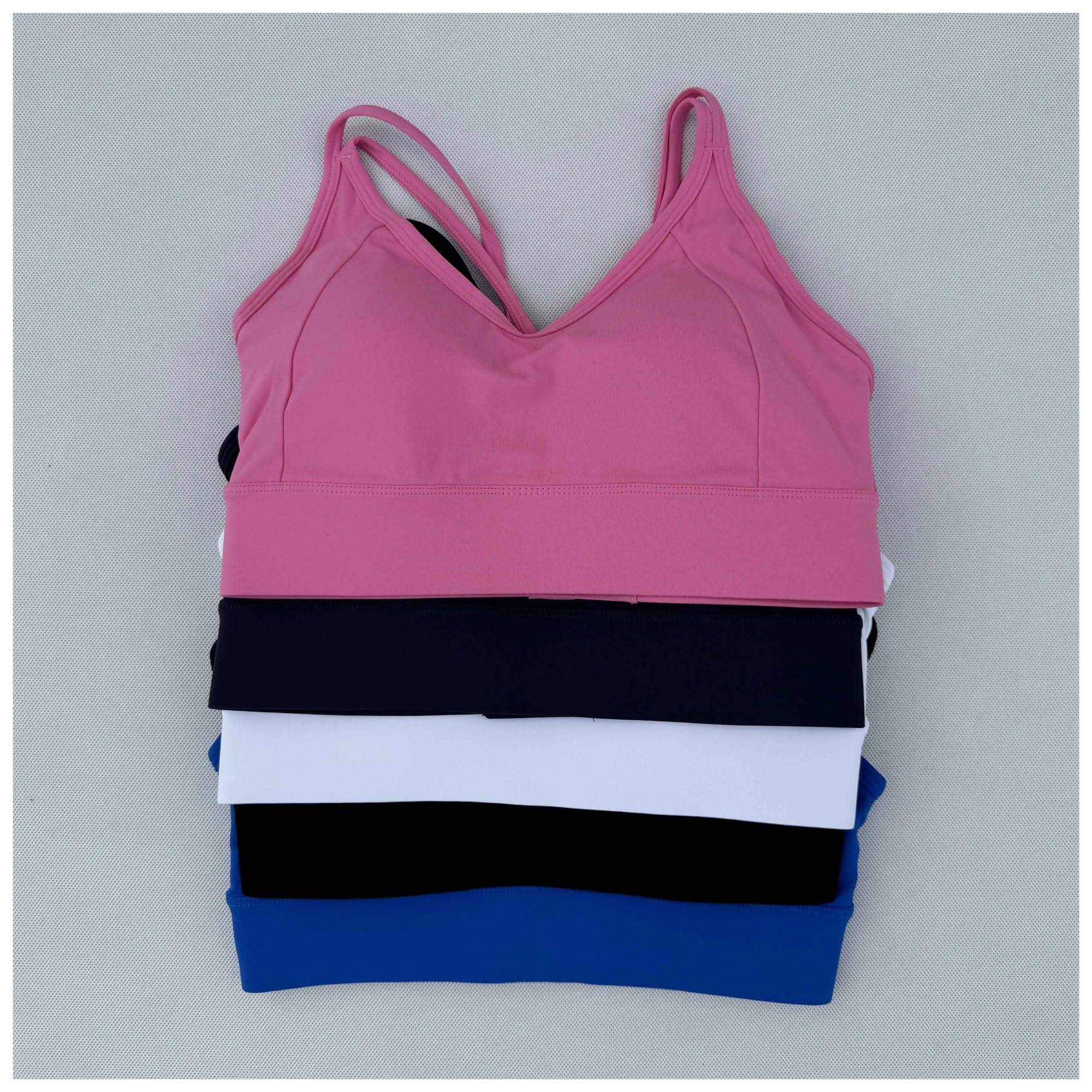 Sport BH Damen Damenbekleidung Yoga Fitness Feste Körbchen Sport-BH Outdoor Jogging Gym Damen Unterwäsche mit Brustpolster Tops Atmungsaktiv Top BH