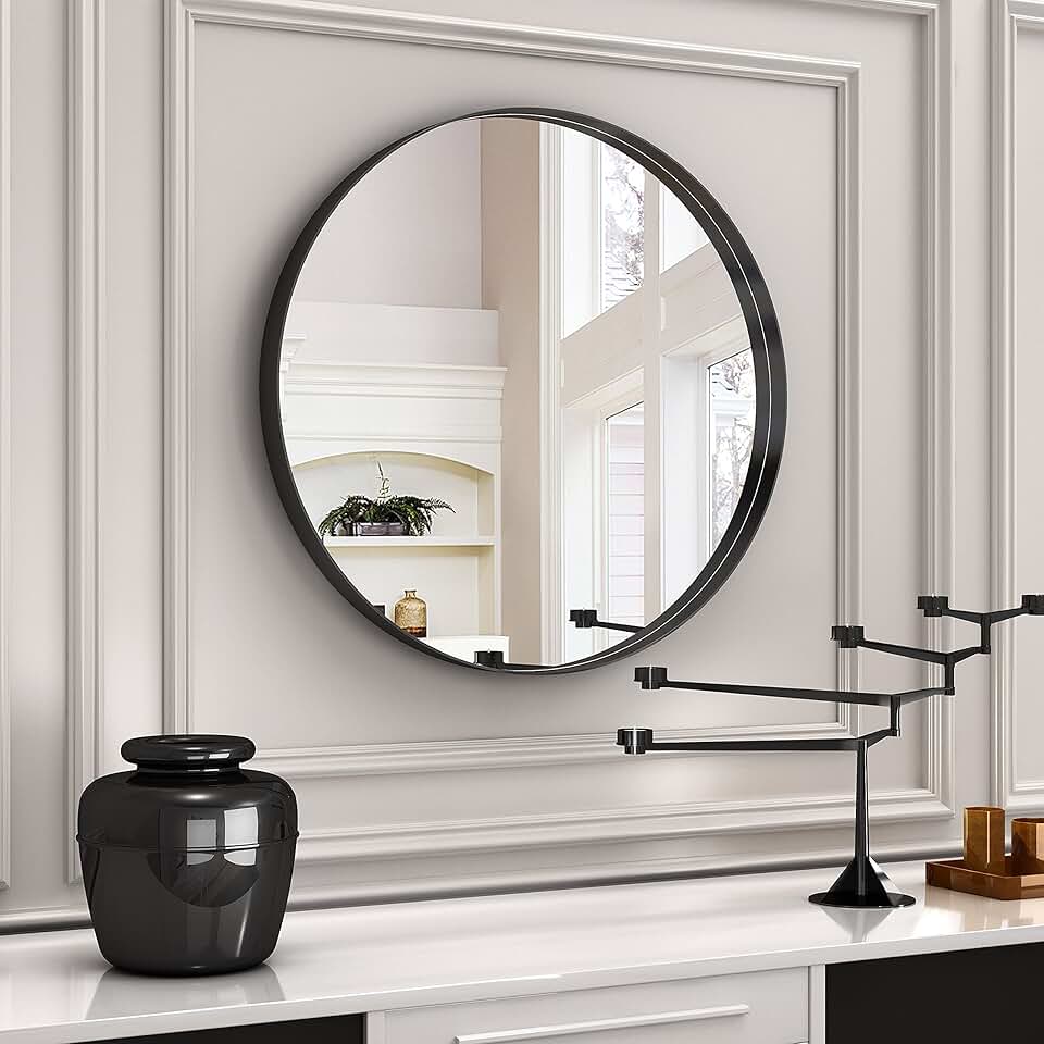 round flat mirror