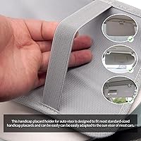 Vista 6 de Soporte para placa de discapacitados para automóvil, protector de letrero de permiso de estacionamiento para discapacitados para visera