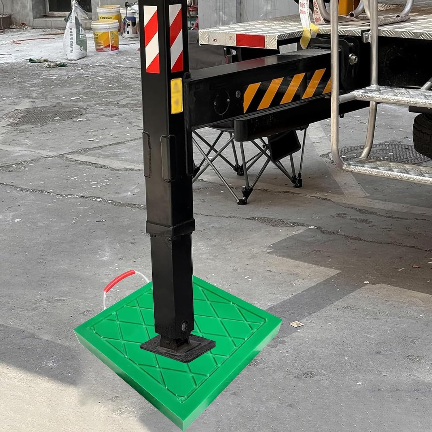 Coussinets de stabilisateur pour grue en polymère incassable extra épais 10 cm