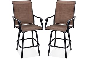 Best Choice Products Set of 2 Swivel All-Weather Mesh Barstools