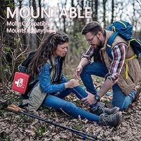 Vista 5 de Kit de primeros auxilios, kit de primeros auxilios para trauma mejorado con compartimentos etiquetados, kits médicos de emergencia con sistema