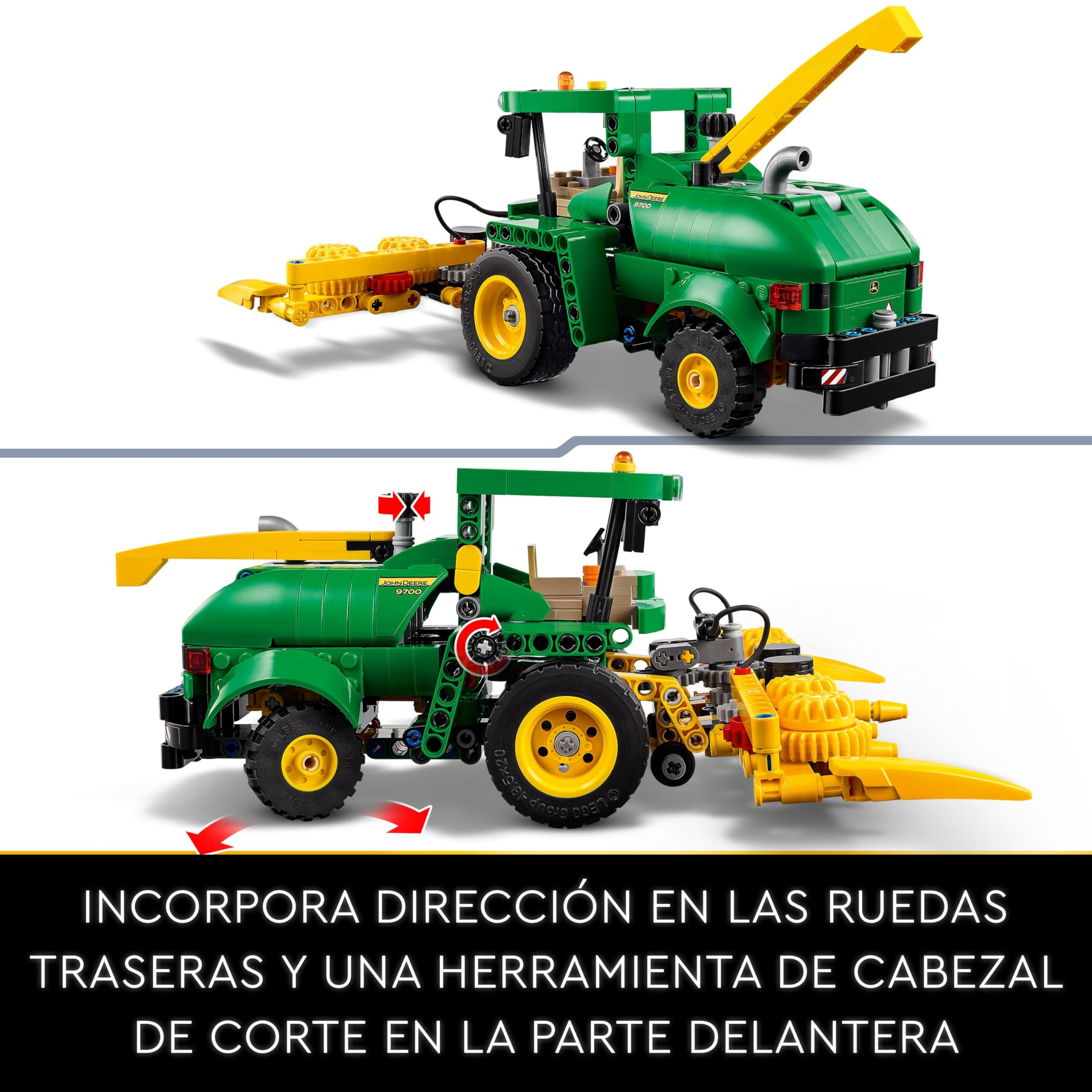 LEGO Technic John Deere 9700 Forage Harvester, Tractor de Juguete para Granja Infantil, Vehículo Agrícola Cosechadora, Regalo para Niños y Niñas de 9 Años o Más, Juego Creativo 42168