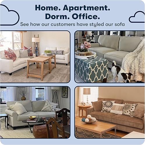 Miniatura 13 de Serta Palisades Sofás Tapizados para Sala, Sofá de Diseño Moderno, Tela, Bronceado Beige Bronceado,Beige,Marrón,Alforfón Beige,Marrón (Chestnut