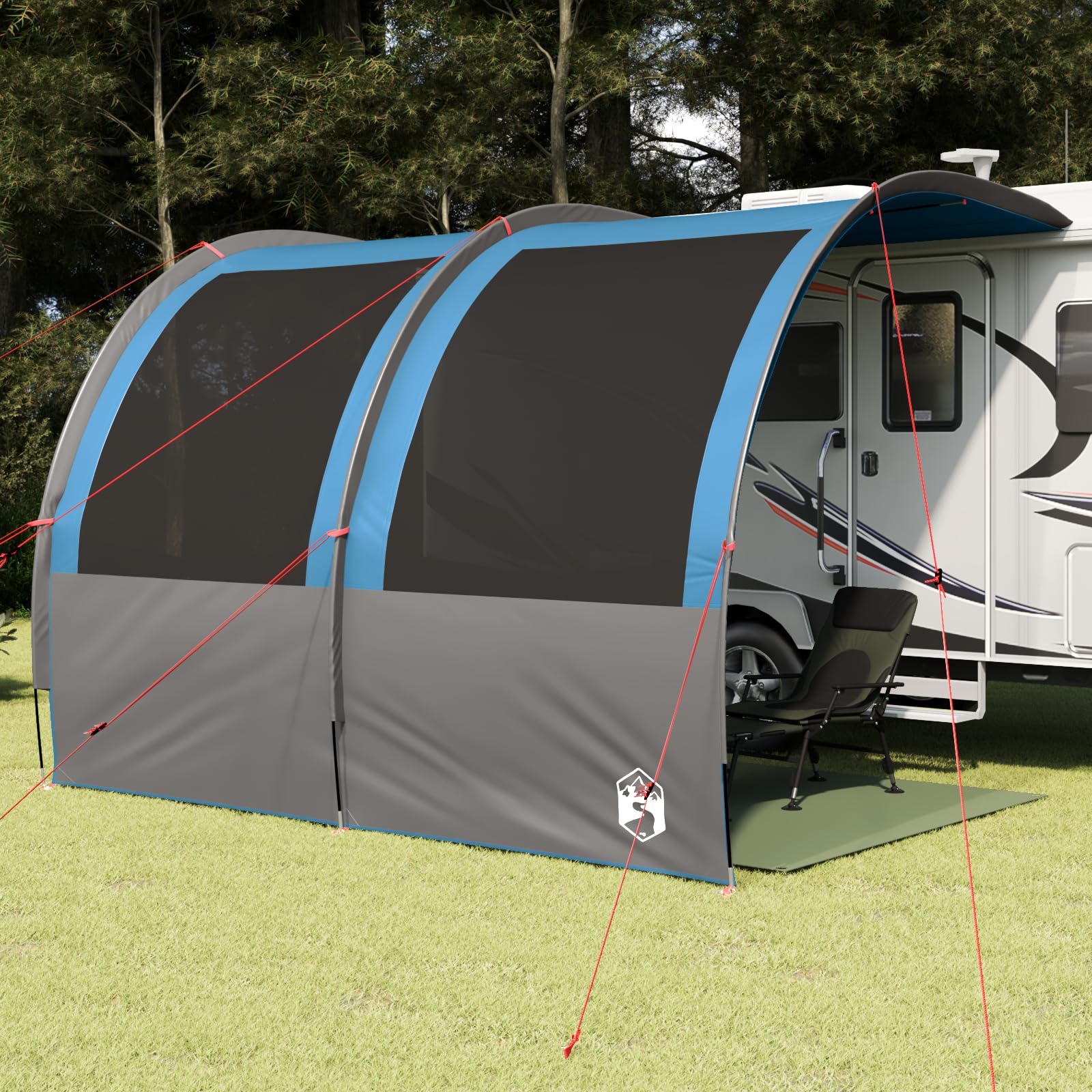 Wasserdichtes Outdoor Tarp, 260x350x260 cm, tragbares Polyester-Zelt für Camping, Strand, Wandern, Garten, UV-Schutz
