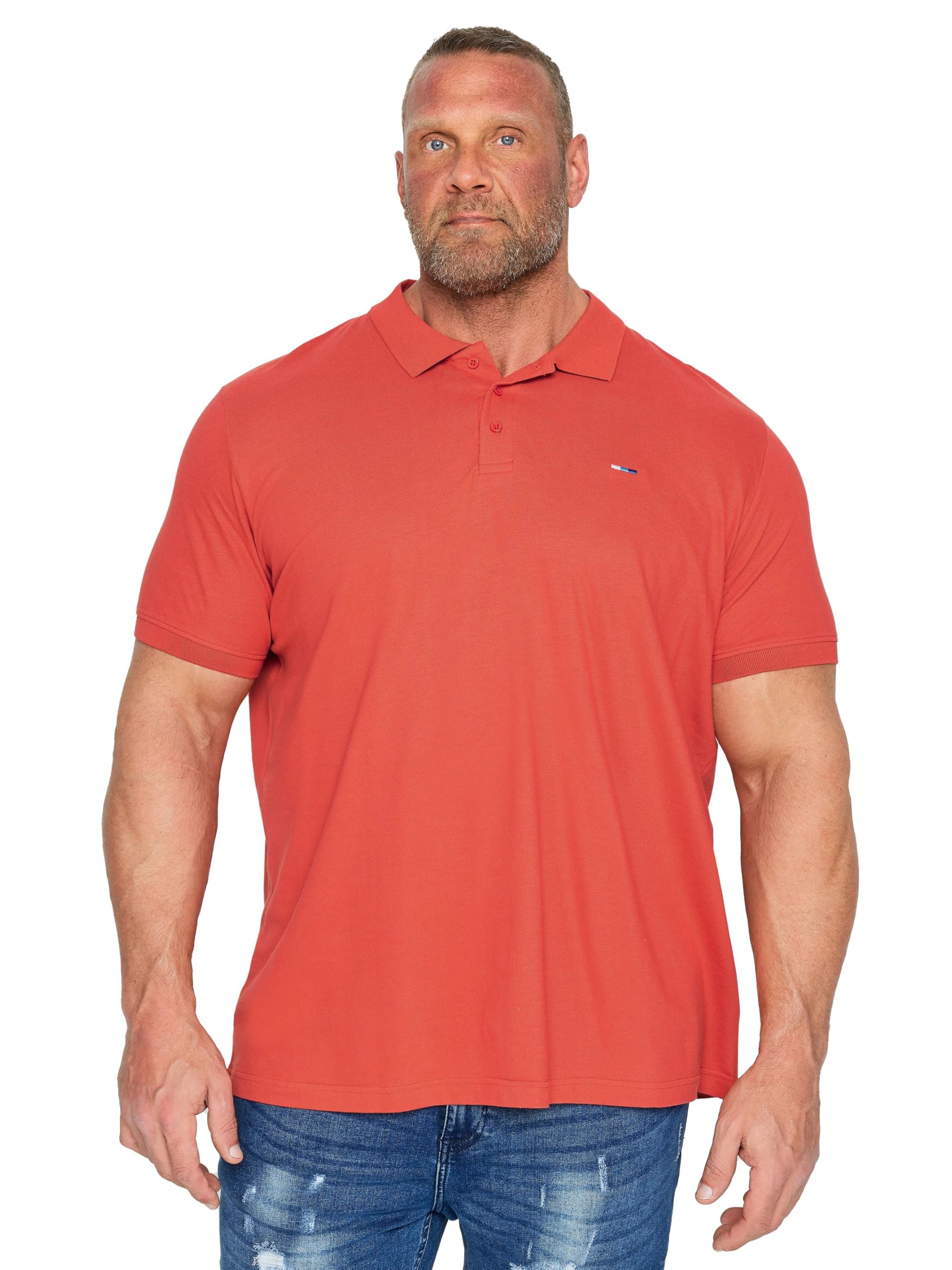 BadRhino Big & Tall Core Polo Shirt - Men's - Plus Size Curve Red