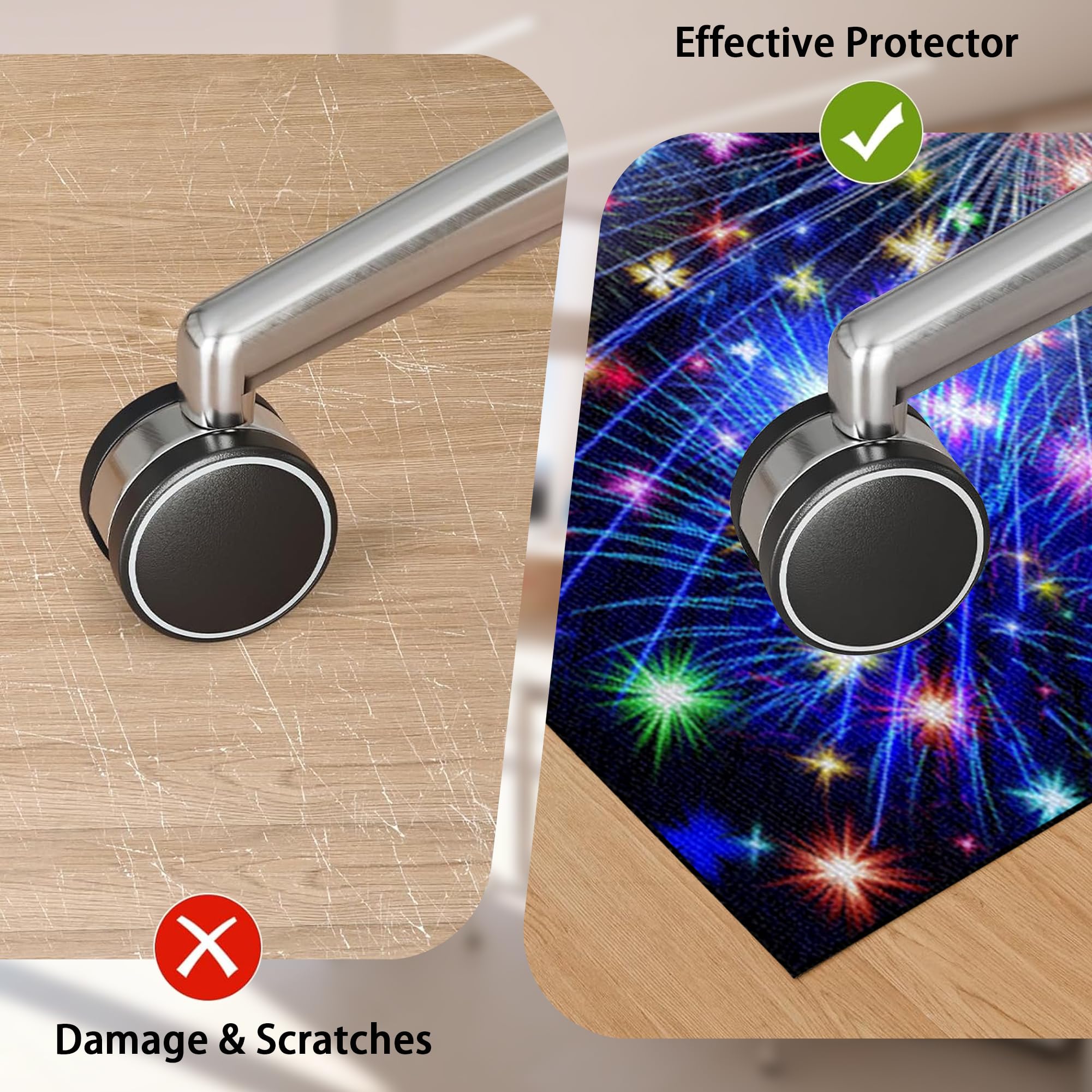 Tapis de Chaise Gaming Antidérapant, Tapis Protection Sol Chaise Bureau pour Sols Durs, Protège Parquet Chaise roulettes, Tapis de Sol Bureau pour Stratifiée, Bureau et Chambre 180 x 230 cm