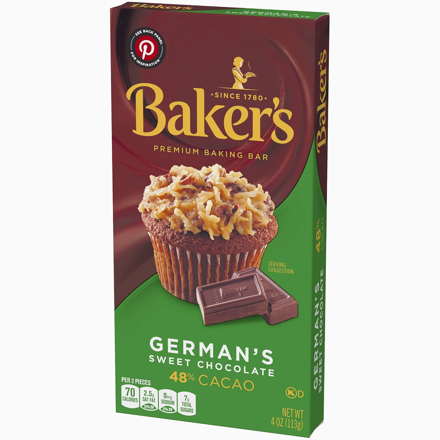 Baker's, Premium German's Sweet Chocolate Baking Bar, 4 oz