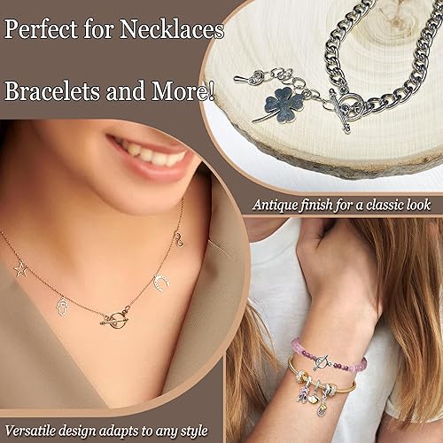 Miniatura 6 de Cierres de palanca plateados para hacer joyas, kit de collar con cierre de collar pequeño cierre de joyería, cierres y cierres de collar, múltiples