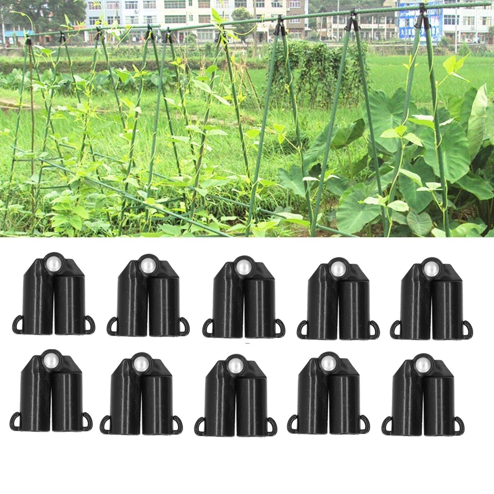 Nikou 10 Pezzi Connettori per Bacchette per Piante, Supporto per Asta per Piante in Plastica, 16mm, Raccordo per Aste di Supporto, Accessori per Orticoltura per Orto Frutta e Fiori