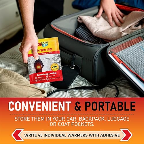 Miniatura 8 de Calentadores corporales (45 unidades)  Hasta 13 horas de calor, se aplican fácilmente con adhesivo  Ultra finos, fáciles, totalmente naturales