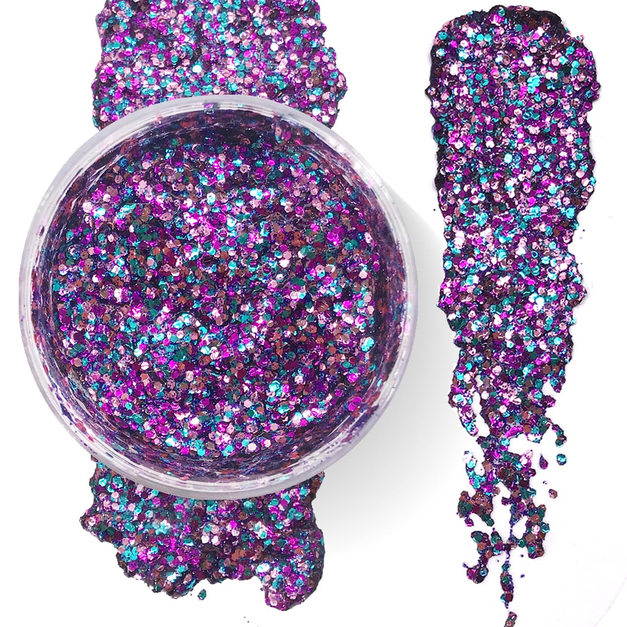 Purple Confetti - Holographic Body Glitter Gel for Body, Face, Hair - Vegan & Cruelty Free - Electric Bliss Beauty (Purple Fairy Dust)