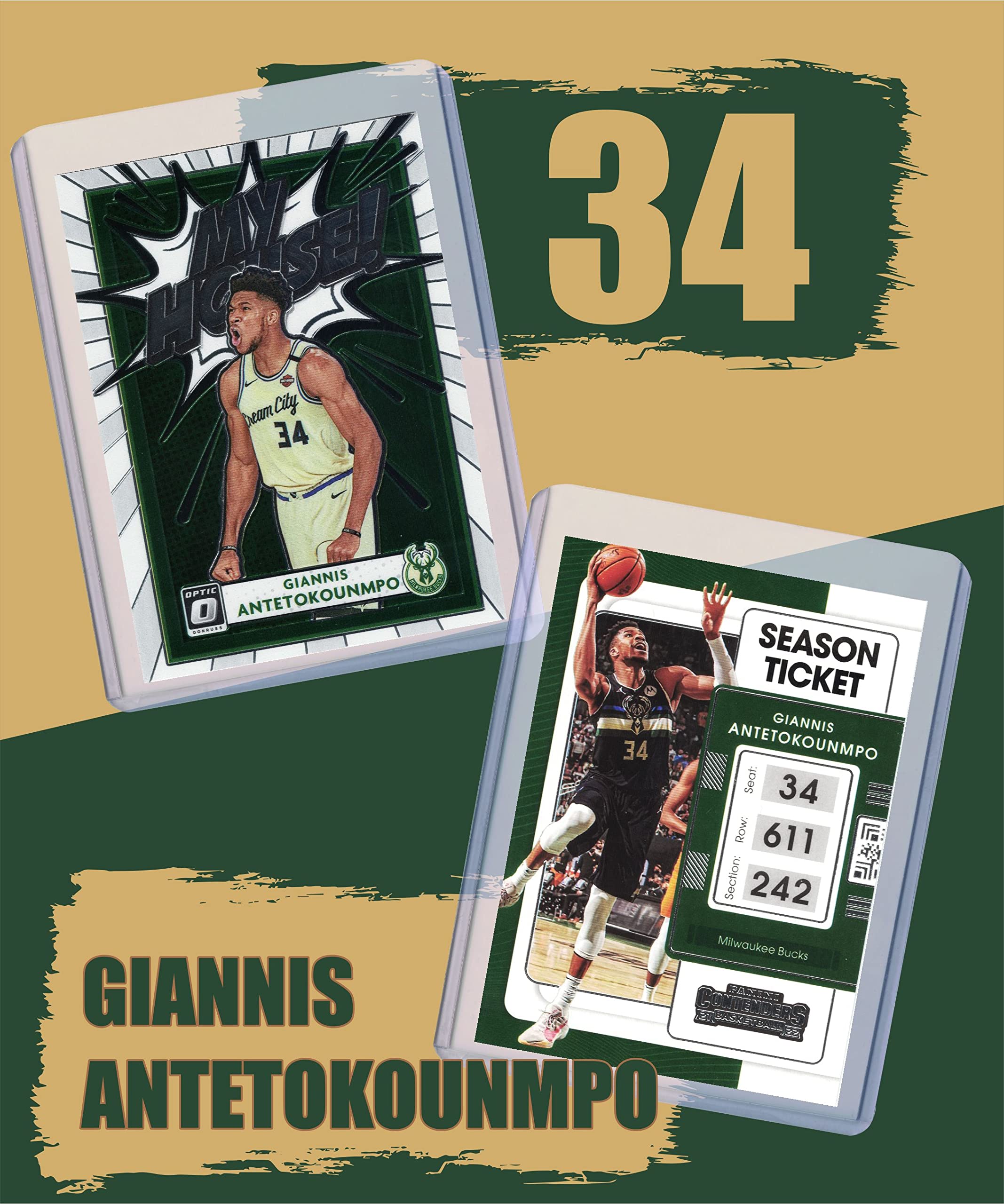 Amazon.com: Giannis Antetokounmpo Basketball Cards Assorted (5 