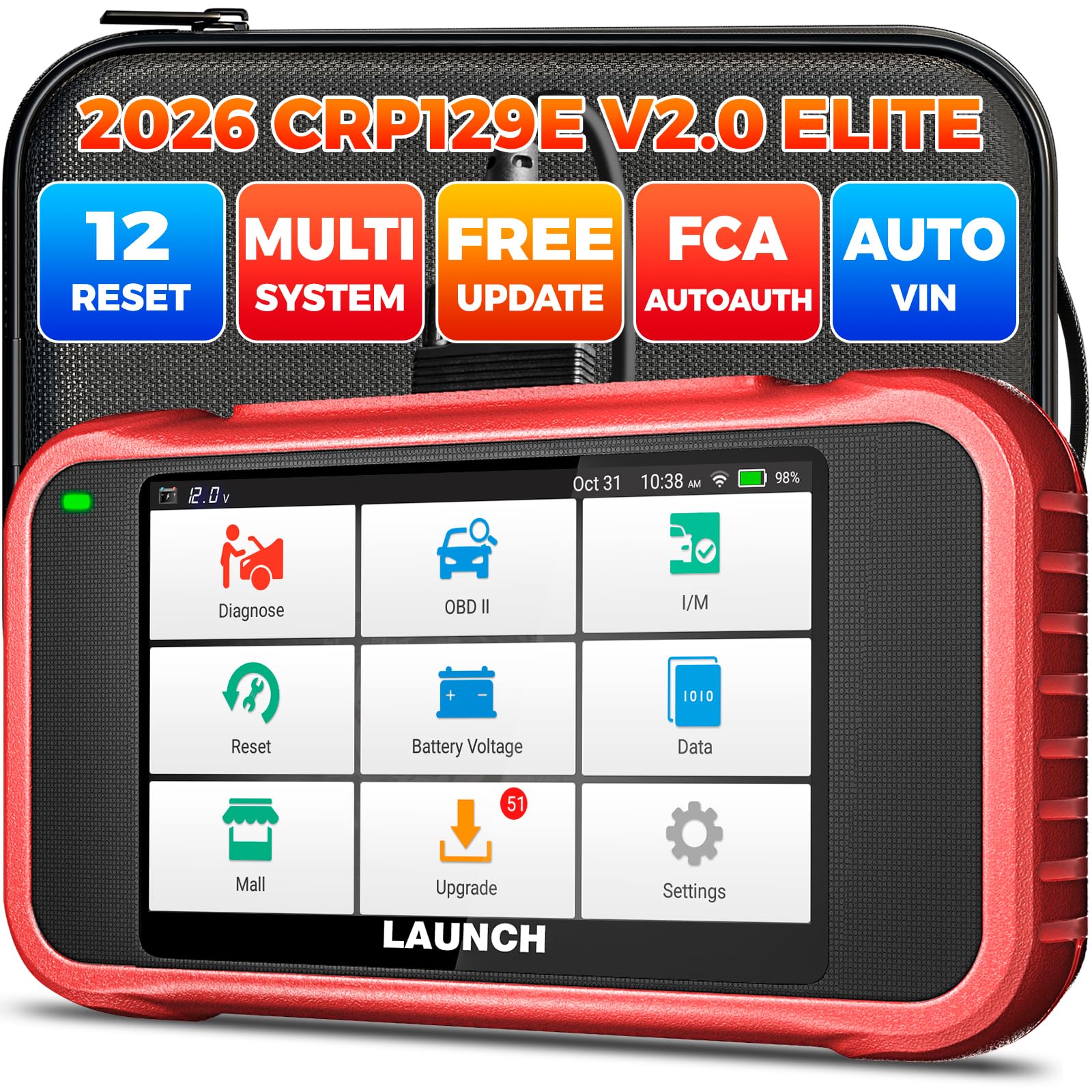 LAUNCH CRP129E V3.0 Elite OBD2 Scanner ferramenta de diagnóstico