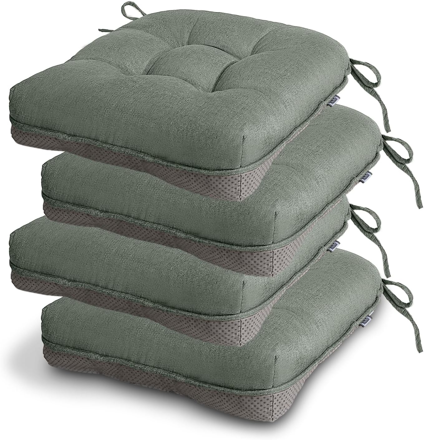 Millsilo Tufted Chair Cushions for Dining Chairs 4 Pack, 4