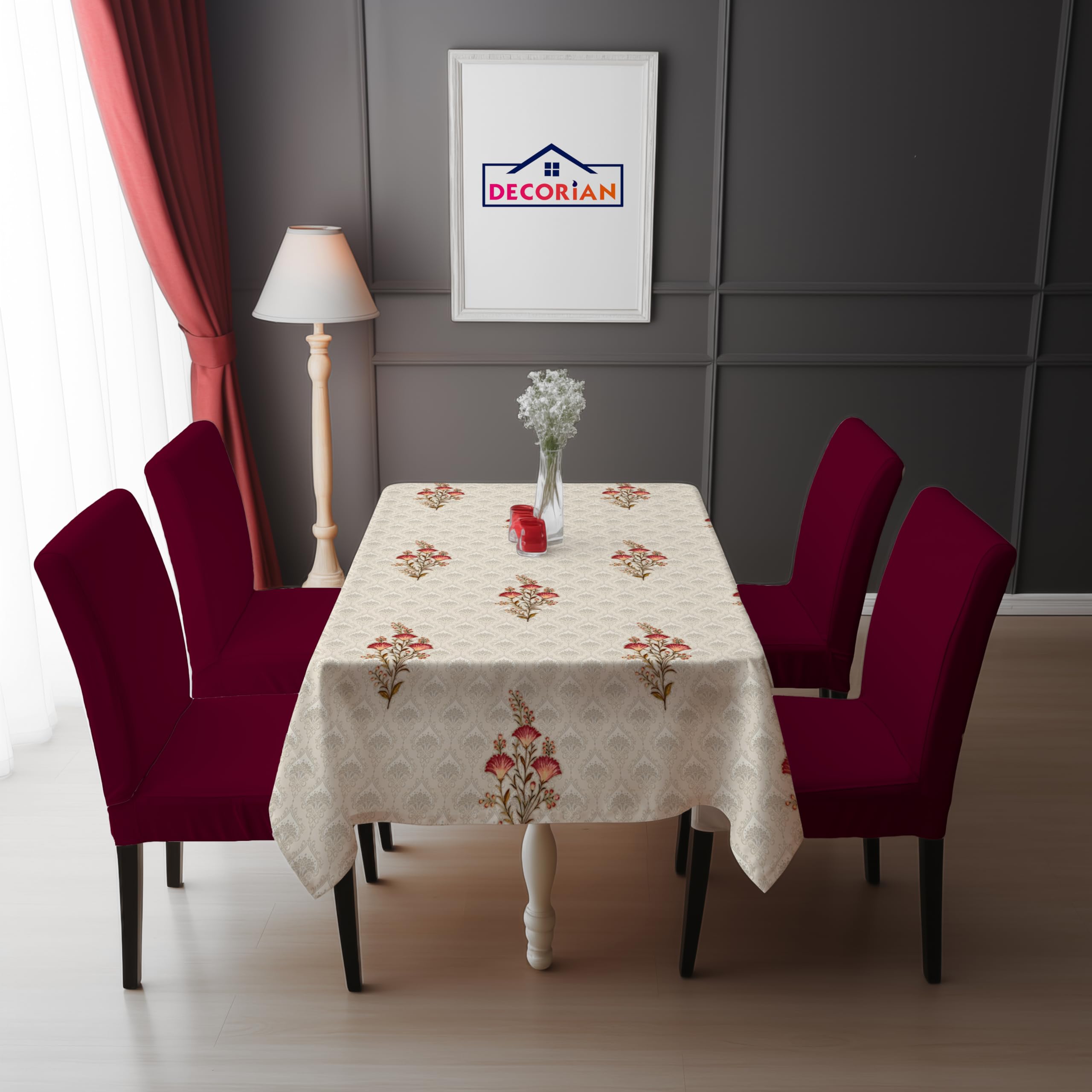 See full amazon price history chart for Decorian Polycotton Printed Rectangular Dining Table Cloth With Dining Chair Covers,Slipcovers(4 Seater Table Cover + 4 Chair Cover,Maroon Boota) Decorian Polycotton Printed Rectangular Dining Table Cloth With Dining Chair Covers,Slipcovers(4 Seater Table Cover + 4 Chair Cover,Maroon Boota) (B0CTR4QV5X) Amazon Price History, Amazon Price Tracker