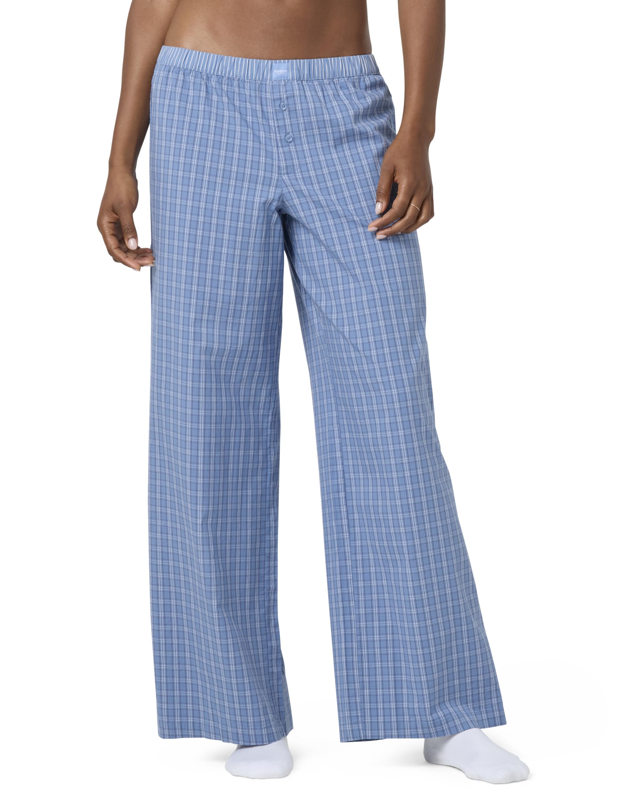 florence by mills womens Micro-plaid Poplin Pajama Pant