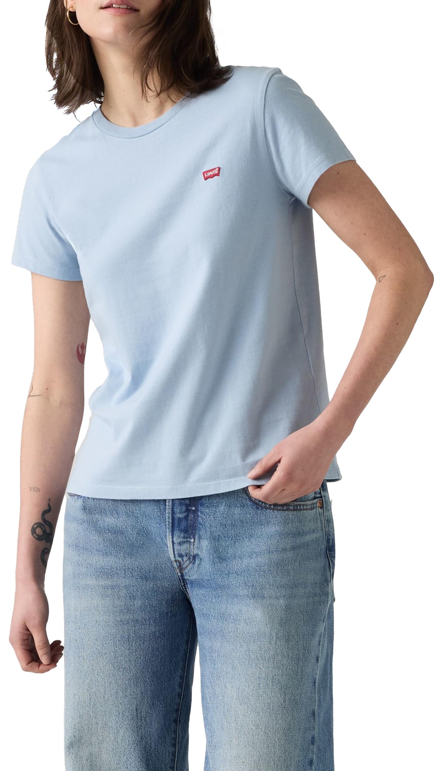Levi's Perfect Tee Chambray Blue Jersey, Chambray Blue, L
