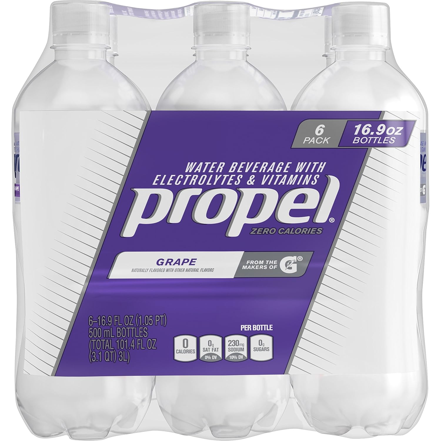 Propel Grape Water,16.9 Fl Oz (Pack of 6) Grocery
