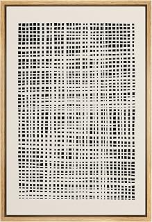 SIGNWIN Framed Canvas Print Wall Art Pastel Sketchbook Grid Pattern Color Field Abstract Shapes Drawings Modern Art Decorative Contemporary Duotone for Living Room, Bedroom, Office - 16"x24" Natural