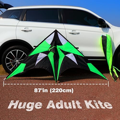 Miniatura 2 de Cometa Delta gigante para adultos, viene con cola de cometa giratoria 3D, cometas grandes para niños y adultos mayores de 10 años para edades enorme