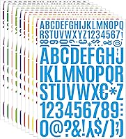 Vista 19 de 10 hojas de calcomanías de letras pequeñas, calcomanías autoadhesivas del alfabeto de 1/2 pulgada, lindas calcomanías de vinilo para artes