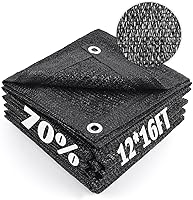 Vista 76 de Cool Area 70% Tela para Sombra Solar con Ojales, Lona de Malla para Cubierta de Plantas 6.5x16.5 pies, Toldo para Patio, Jardín, Pérgola, Verde