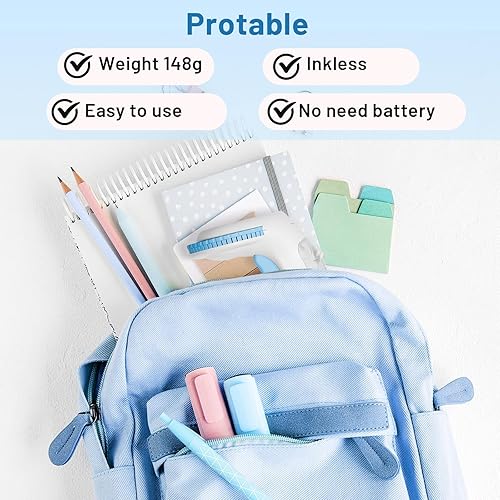 Miniatura 5 de Fabricante de etiquetas en relieve con 8 rollos de cintas en relieve, cintas para etiquetadoras en relieve compatibles con etiquetas Dymo 3D de