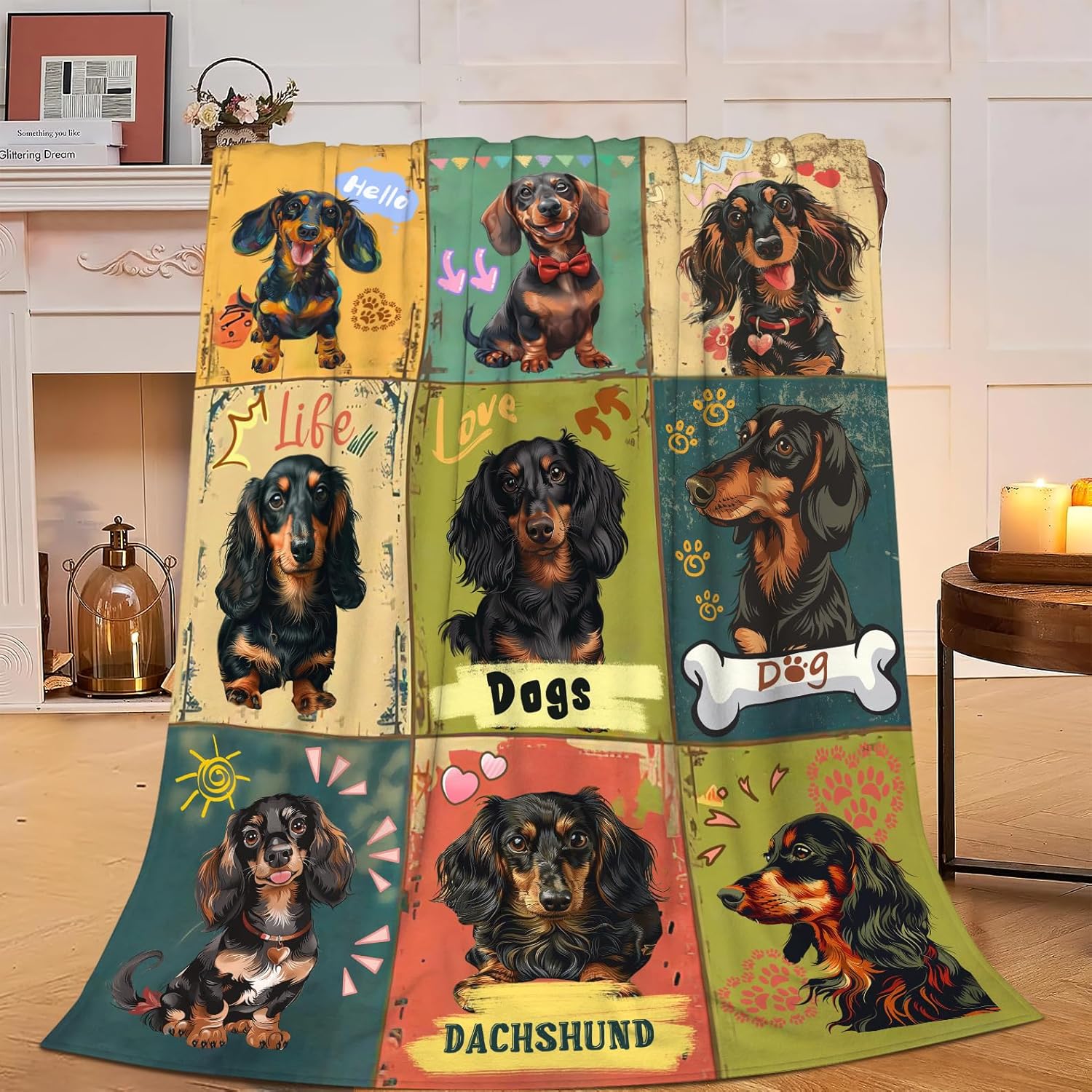Dachshund Blanket Weiner Dog Puppy Fleece Throw Honduras Ubuy