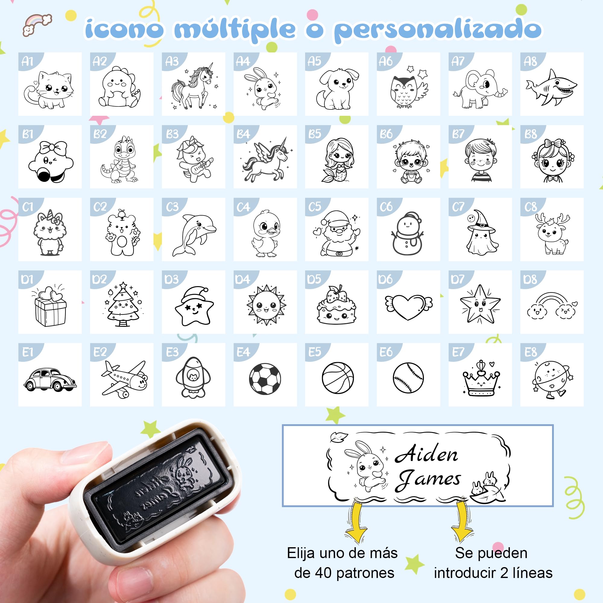 Easycosy Sello Libros Relieve Personalizado, Boda Embosador de Libros Ex Libris Personalizado, Sello en Relieve Personalizado con Nombre, Embosser para Libro