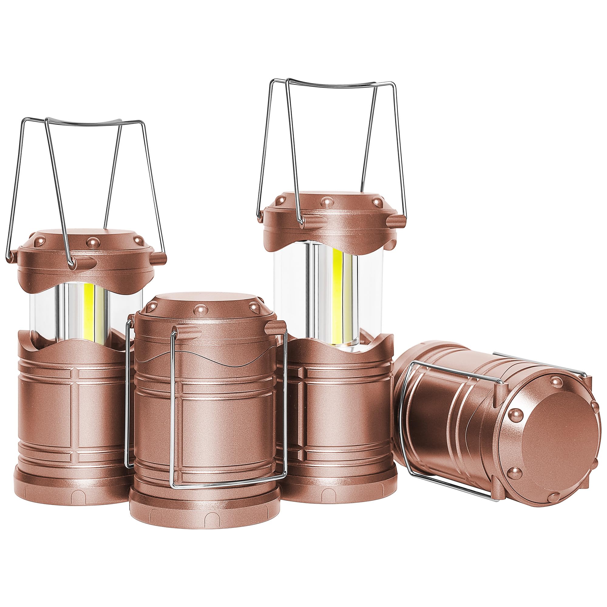 Lichamp LED Camping Lantern, 4 Pack Battery Powered Flashlight for Power Outages, Portable Collapsible Hanging Light Essential for Home, Outdoor, Emergency Lamp Survival Kit Gear for Hurricane,B4RG