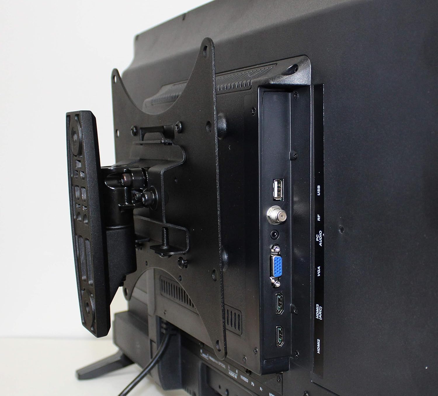 TV Wall Mount for TVs up to 50" - Continu.us CTM-0200 Low Profile Television Tilt + Swivel Wall Bracket for Small TVs | Sits Flush to The Wall: Max Load 55lbs.