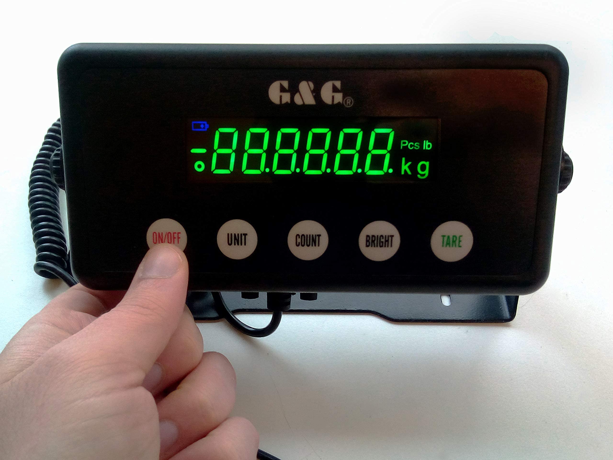 G&G PSB-B Paketwaage Plattformwaagen 100kg/5g, 38cmX32cm LED mit Netzteil oder Batteriebetrieb (100Kg/5g)