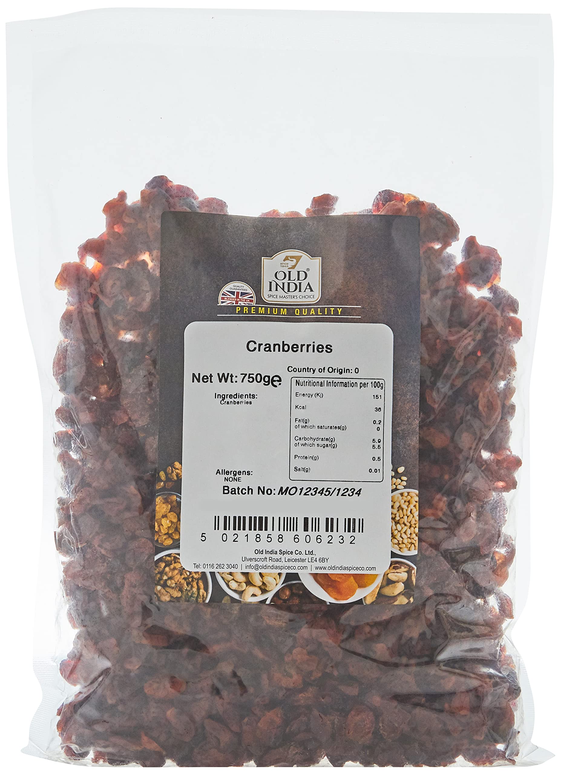 Old India Cranberries 750g