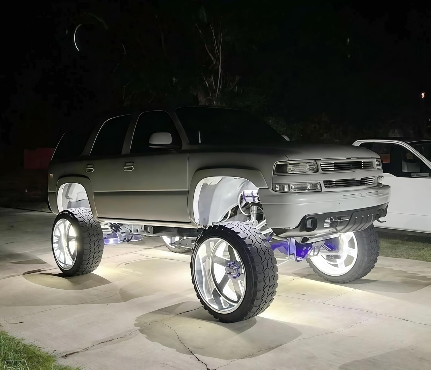 Ultra Bright Quad Row LED Light Strips 4FT 4PCS Plug & Play Wheel Ring Lights Kit for 17.5" Wheels