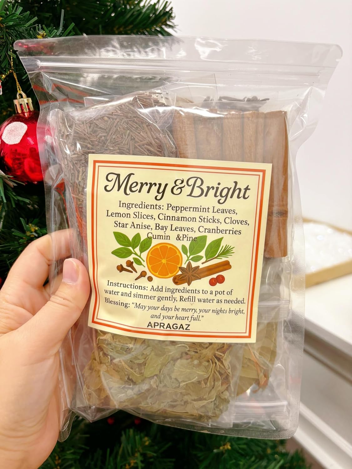 6 Packs Simmer Pot Mix,Holiday Potpourri Simmer Pot with Christmas Morning,Winter Wonderland, Merry & Bright, Merry Christmas,Holiday Spices,Abundance Potpourri for Xmas Fall Winter House Warming Gift