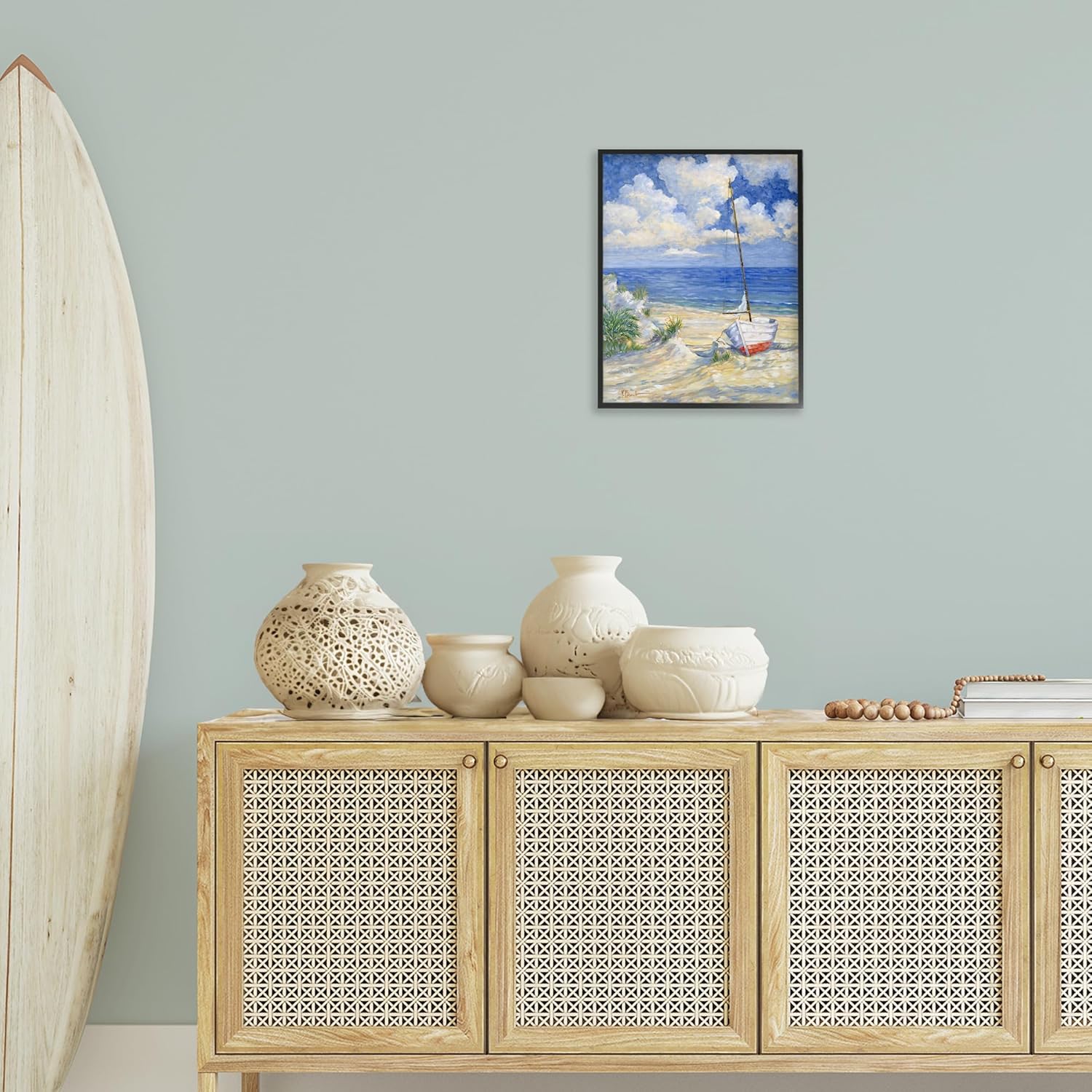 Stupell Industries Costa Del Sol View Framed Giclee Art Design by Paul Brent