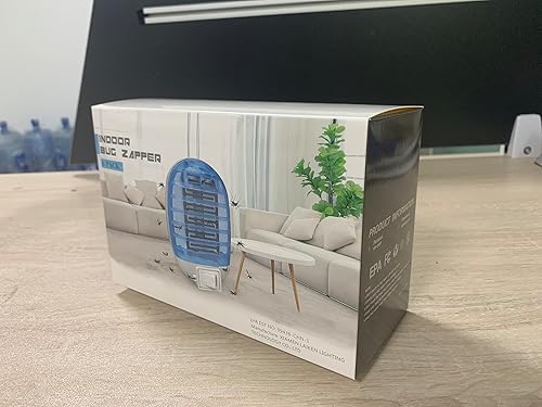 Miniatura 7 de Exterminador de insectos volador para interiores, asesino electrónico de insectos, trampa para mosquitos con luces azules para sala de estar, hogar,