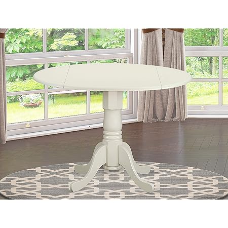 DLT-WHI-TP Round Table with 29" Drop Leaves