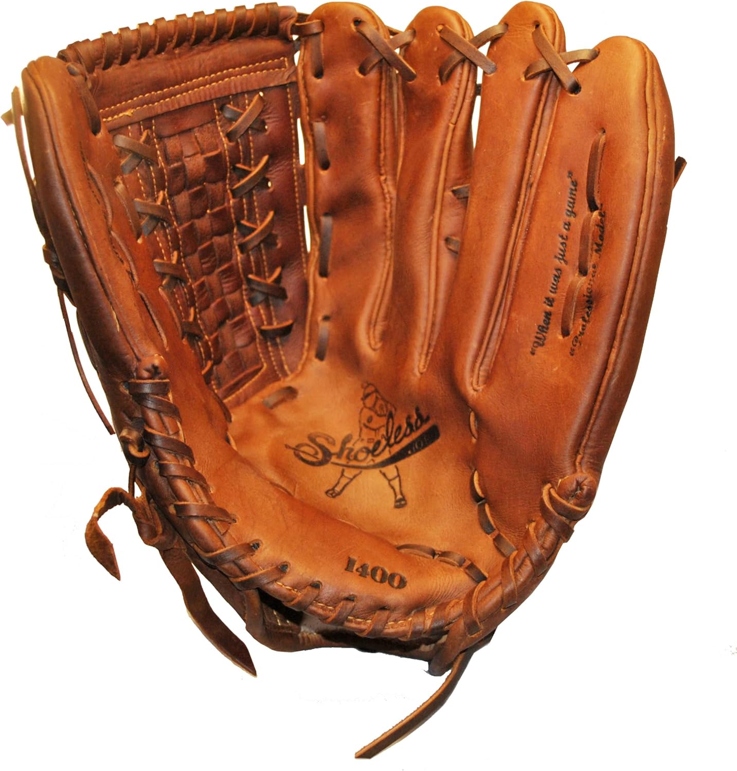 Shoeless Joe 14" H Basket Weave Web Baseball Glove