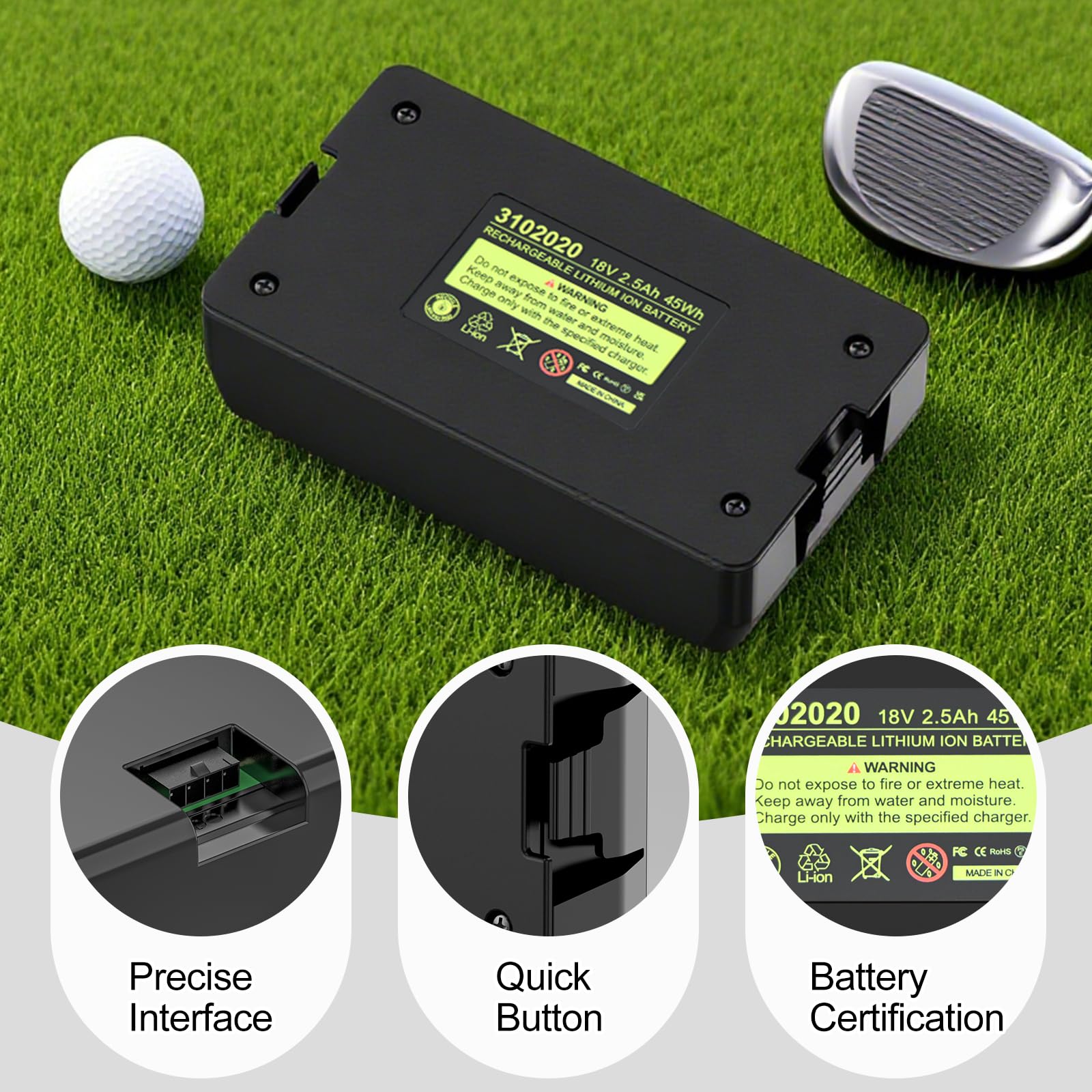 18V 2.5Ah DREAMDASH Akku Batterie, für Gardena Sileno City Life Minimo | Ersatzakku für Automower Husqvarna 305 310 315 315X, Gardena Sileno City 500 300 250, Sileno Life 750 850, Sileno Minimo 250