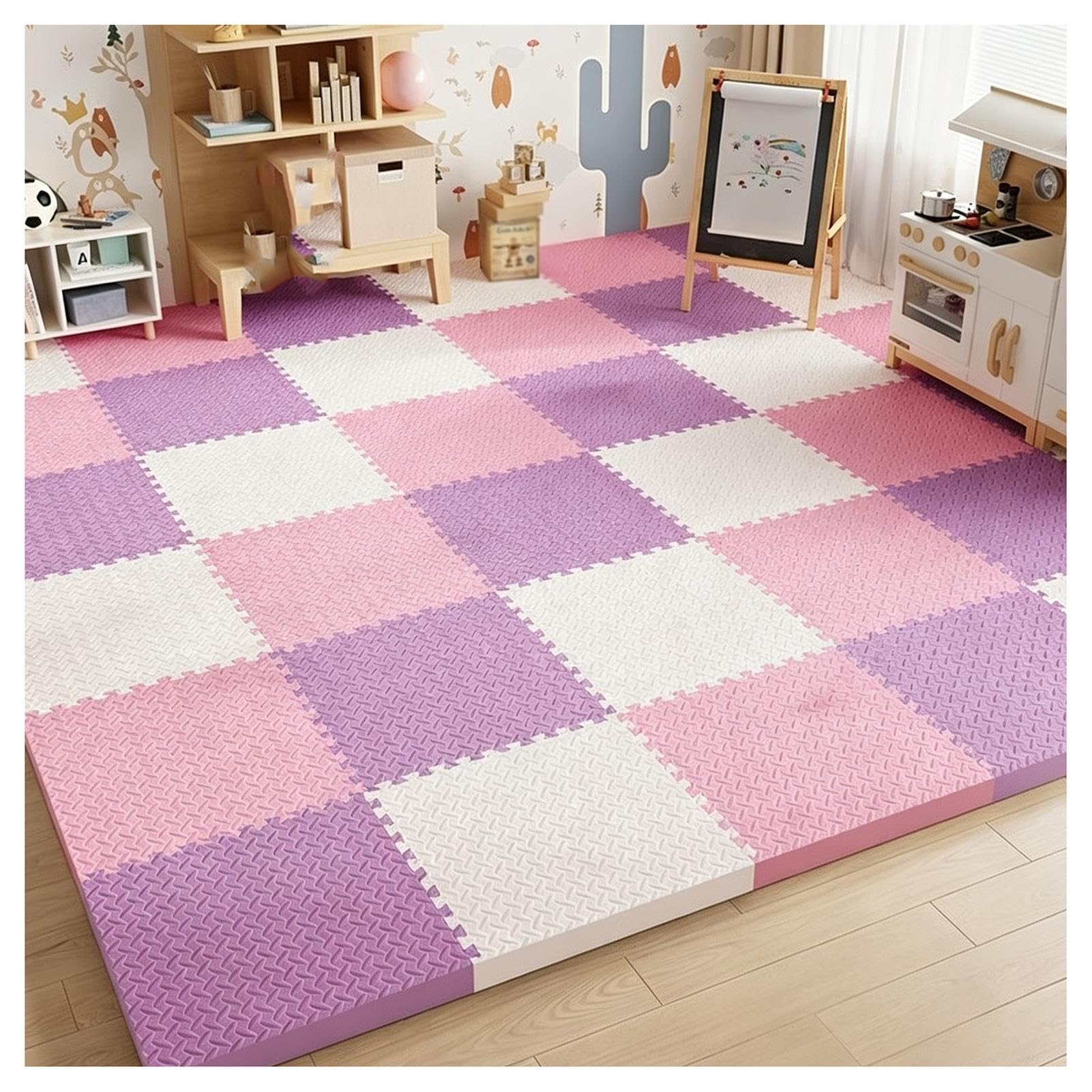 Tapis de Puzzle de Verrouillage de Carreaux de Sol en Mousse antidérapante